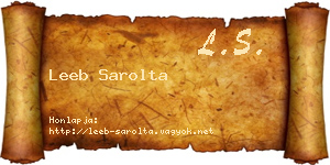 Leeb Sarolta névjegykártya